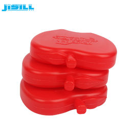 高効率で再利用可能な 可愛いアイスパック BPAフリー 涼しい袋用の赤いリンゴの形状のアイスブロック